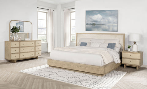 Jessie 4-piece Queen Bedroom Set Beige OakBeige Oak