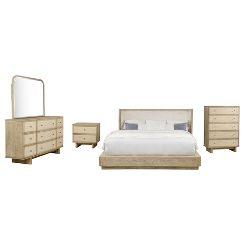 Jessie 5-piece Queen Bedroom Set Beige OakBeige Oak