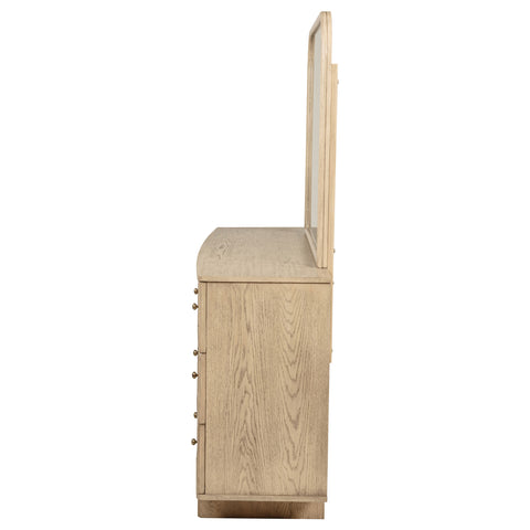 Jessie 9-drawer Dresser and Mirror Beige OakBeige Oak
