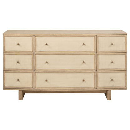 Jessie 9-drawer Dresser Cabinet Beige OakBeige Oak