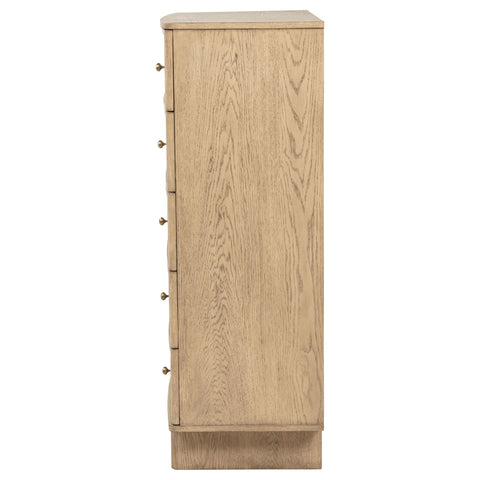 Jessie 5-drawer Bedroom Chest of Drawers Beige OakBeige Oak