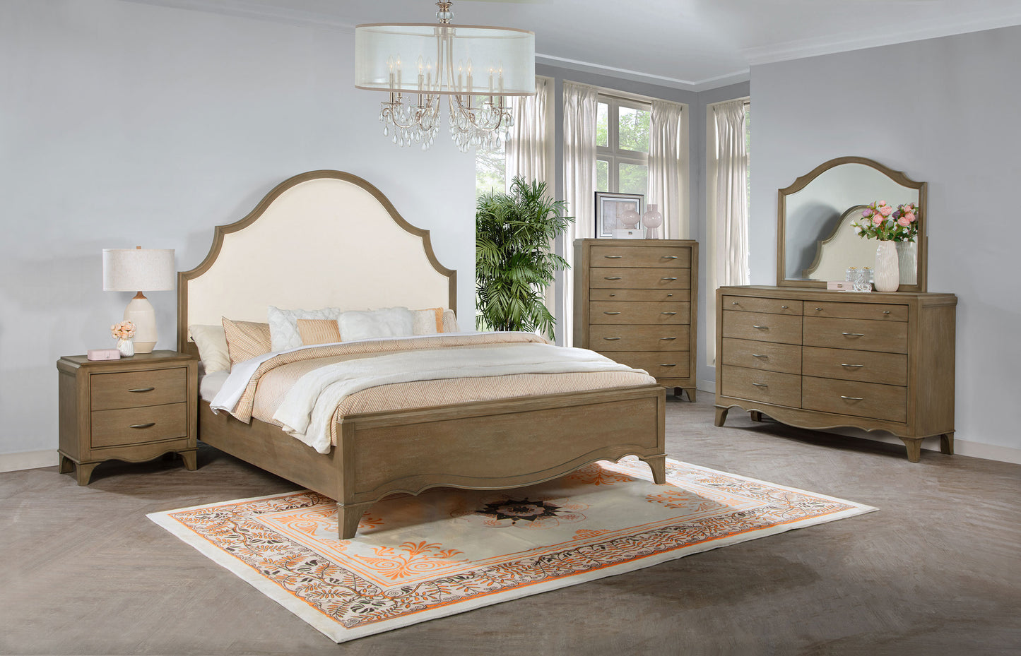 rhapsody 5-piece california king bedroom set washed mango