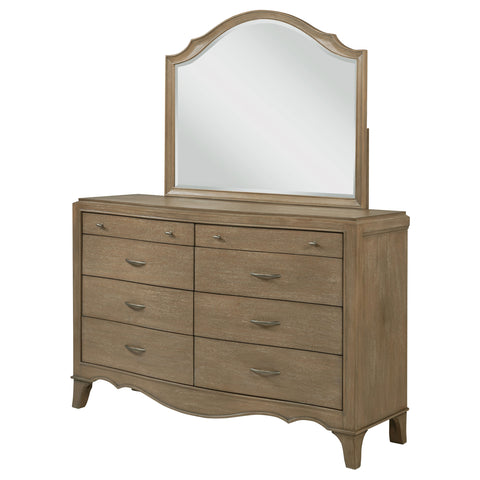 Rhapsody 8-drawer Bedroom Dresser with Mirror Washed Mango