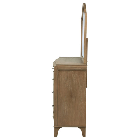 Rhapsody 8-drawer Bedroom Dresser with Mirror Washed Mango