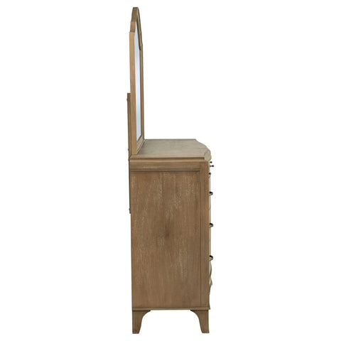Rhapsody 8-drawer Bedroom Dresser with Mirror Washed Mango