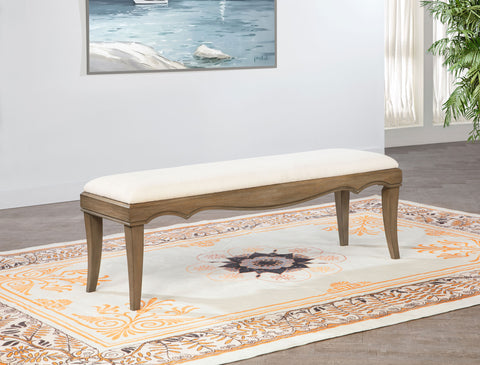 Rhapsody Upholstered Bedroom Bed End Bench Washed Mango
