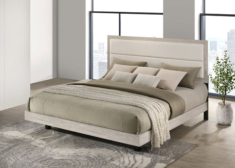 Harrington 54-inch Wood Eastern King Panel Bed Rustic Cream