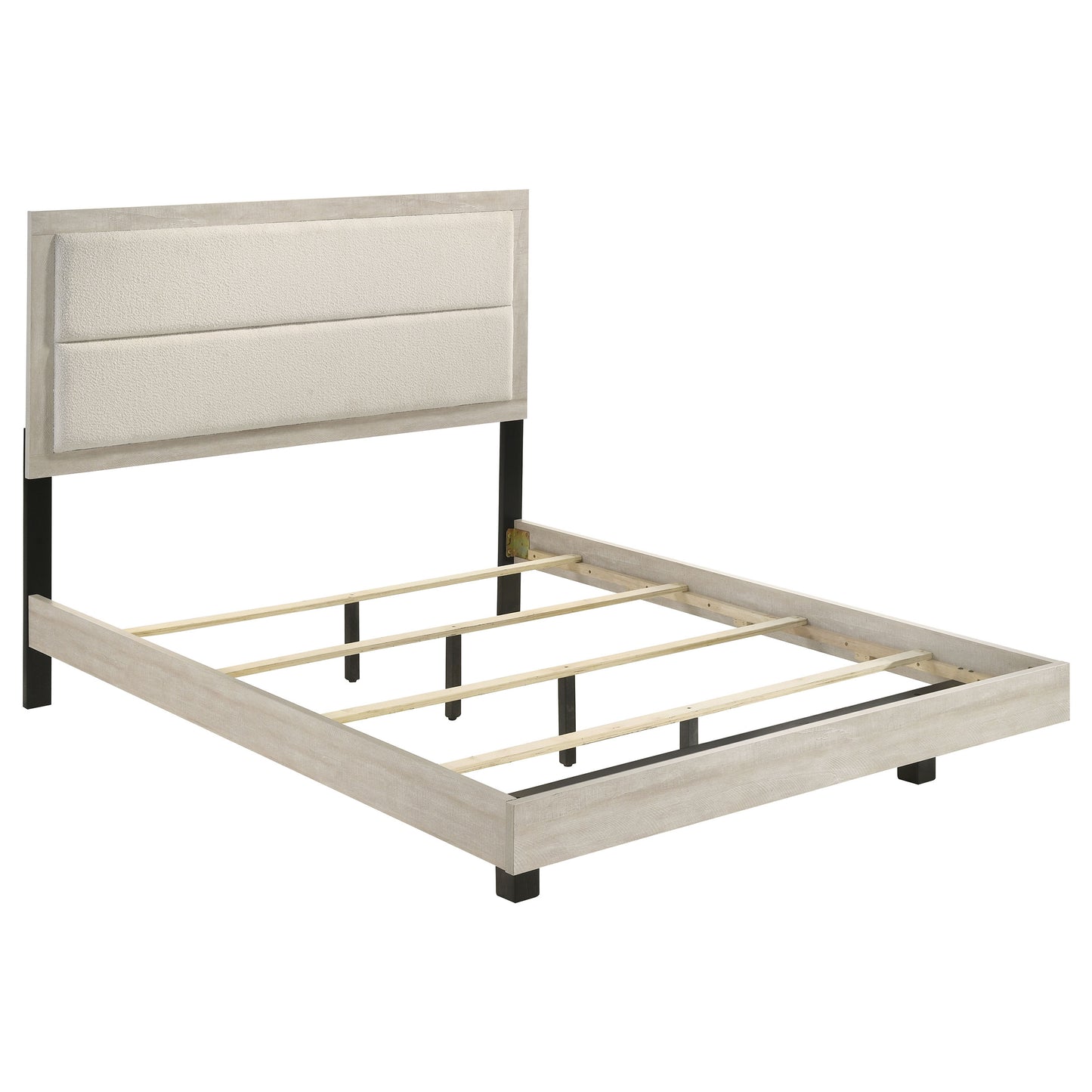 harrington 54-inch wood queen panel bed rustic cream