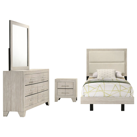 Harrington 4-piece Twin Bedroom Set Rustic Cream