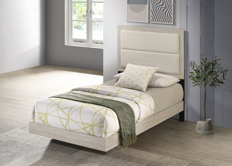 Harrington 54-inch Wood Twin Panel Bed Rustic Cream
