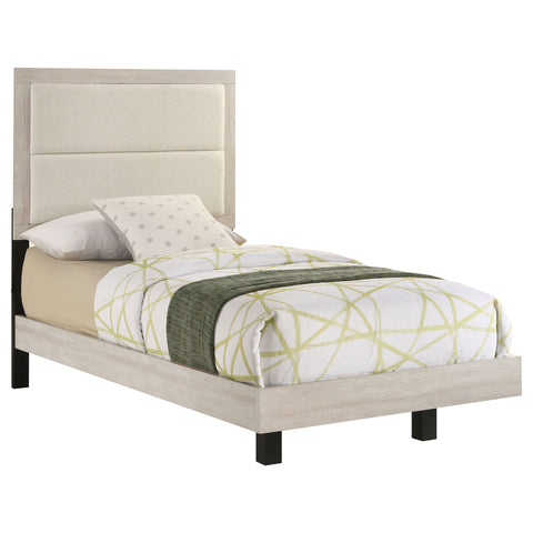 Harrington 54-inch Wood Twin Panel Bed Rustic Cream
