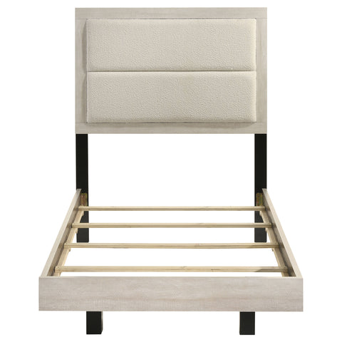 Harrington 54-inch Wood Twin Panel Bed Rustic Cream
