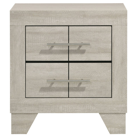 Harrington 2-drawer Nightstand Bedside Table Rustic Cream