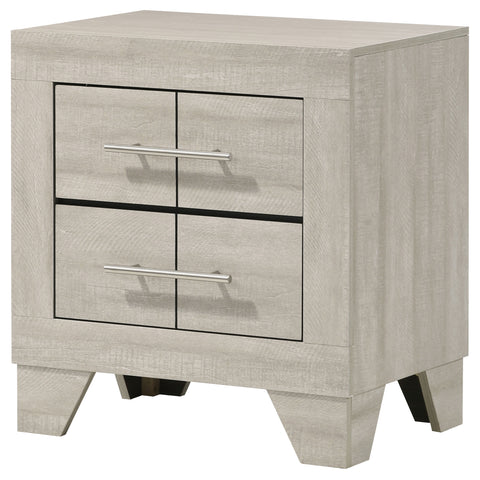 Harrington 2-drawer Nightstand Bedside Table Rustic Cream