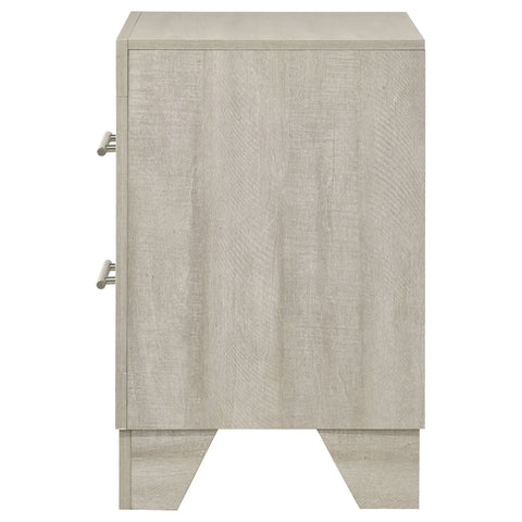 Harrington 2-drawer Nightstand Bedside Table Rustic Cream