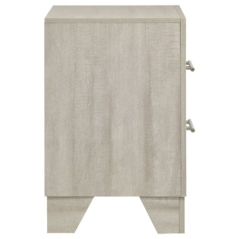 Harrington 2-drawer Nightstand Bedside Table Rustic Cream