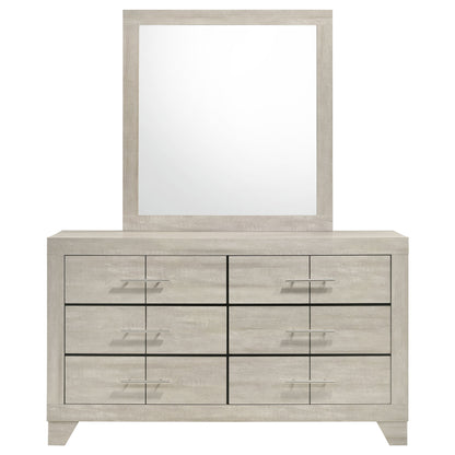 Harrington 6-drawer Bedroom Dresser With Mirror Rustic Cream