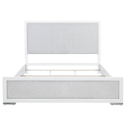 Jason 57-inch Eastern King Panel Bed Grey and White