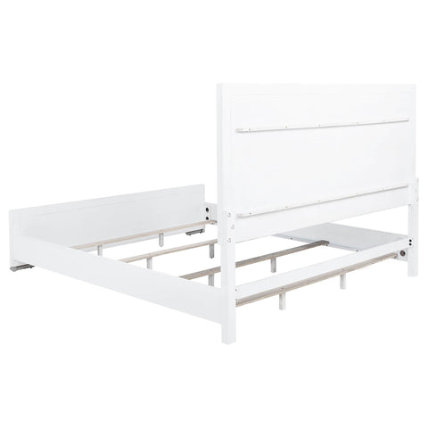 Jason 57-inch Eastern King Panel Bed Grey and White