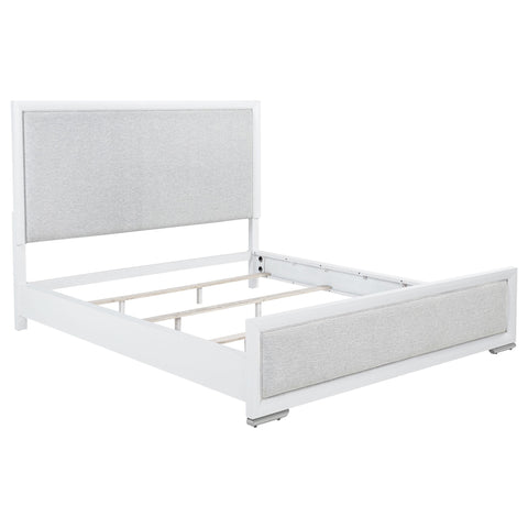 Jason 57-inch California King Panel Bed Grey and White