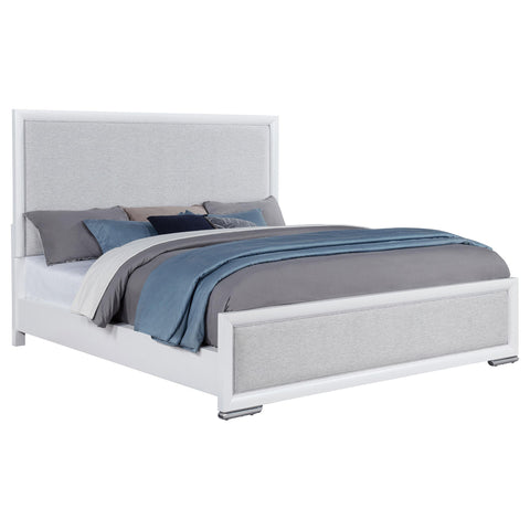 Jason 57-inch California King Panel Bed Grey and White