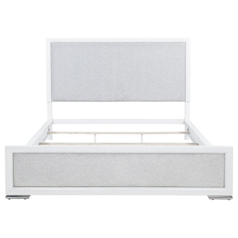 Jason 57-inch California King Panel Bed Grey and White