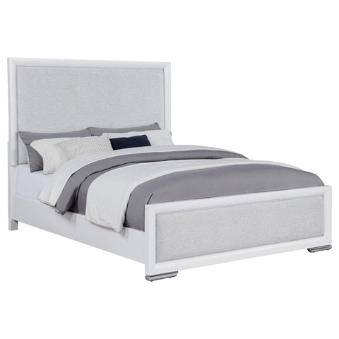 Jason 57-inch Queen Panel Bed Grey and White