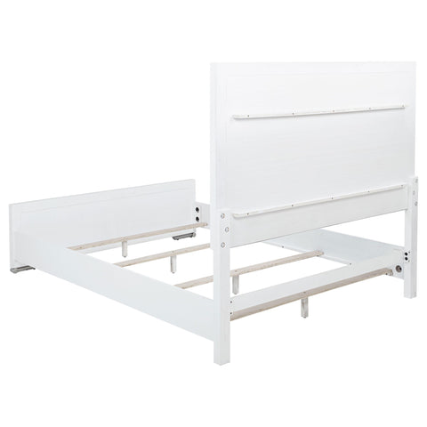 Jason 57-inch Queen Panel Bed Grey and White