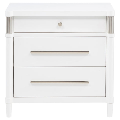Jason 3-drawer Bedroom Nightstand Bedside Table White