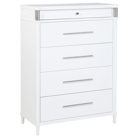 Jason 5-drawer Bedroom Chest of Drawers White