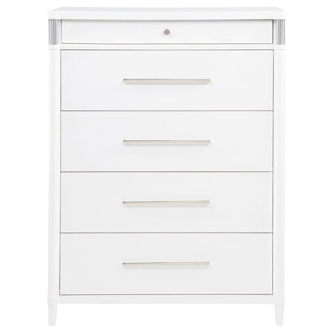 Jason 5-drawer Bedroom Chest of Drawers White