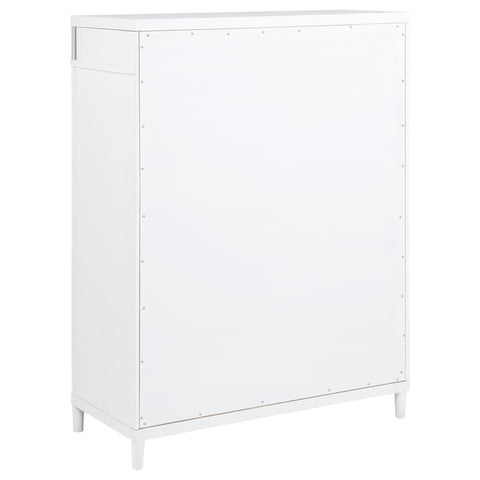 Jason 5-drawer Bedroom Chest of Drawers White