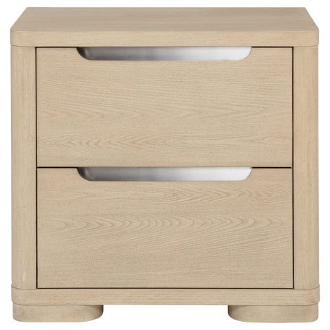 Jodie 2-drawer Nightstand Bedside Table Light Elm