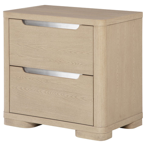 Jodie 2-drawer Nightstand Bedside Table Light Elm