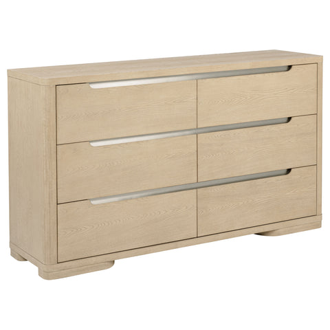 Jodie 6-drawer Bedroom Dresser Light Elm
