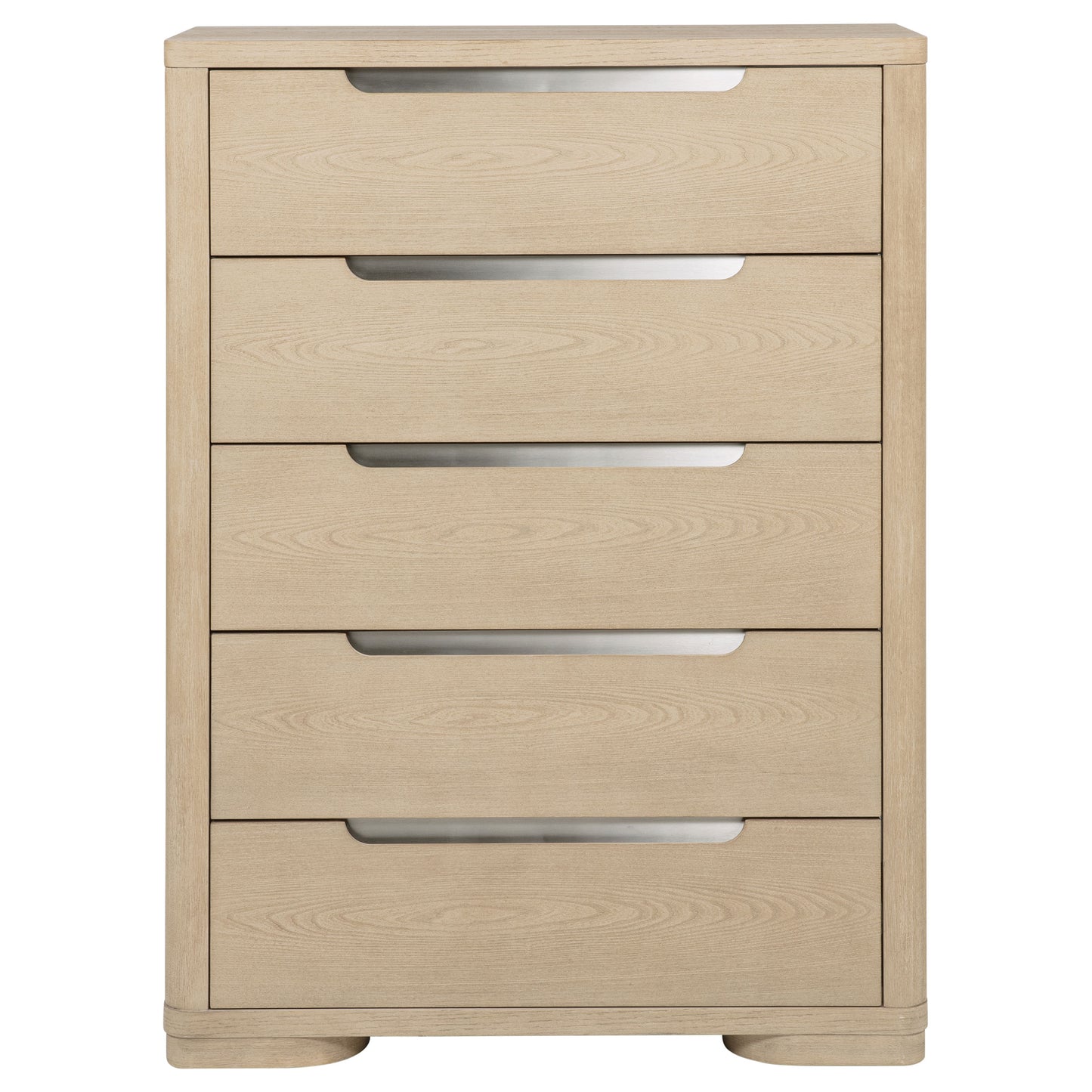 jodie 5-drawer bedroom chest of drawers light elm