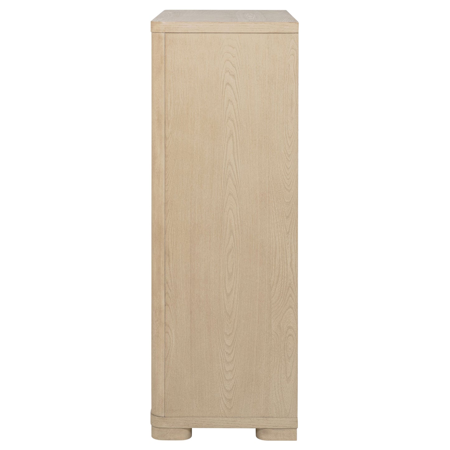 jodie 5-drawer bedroom chest of drawers light elm