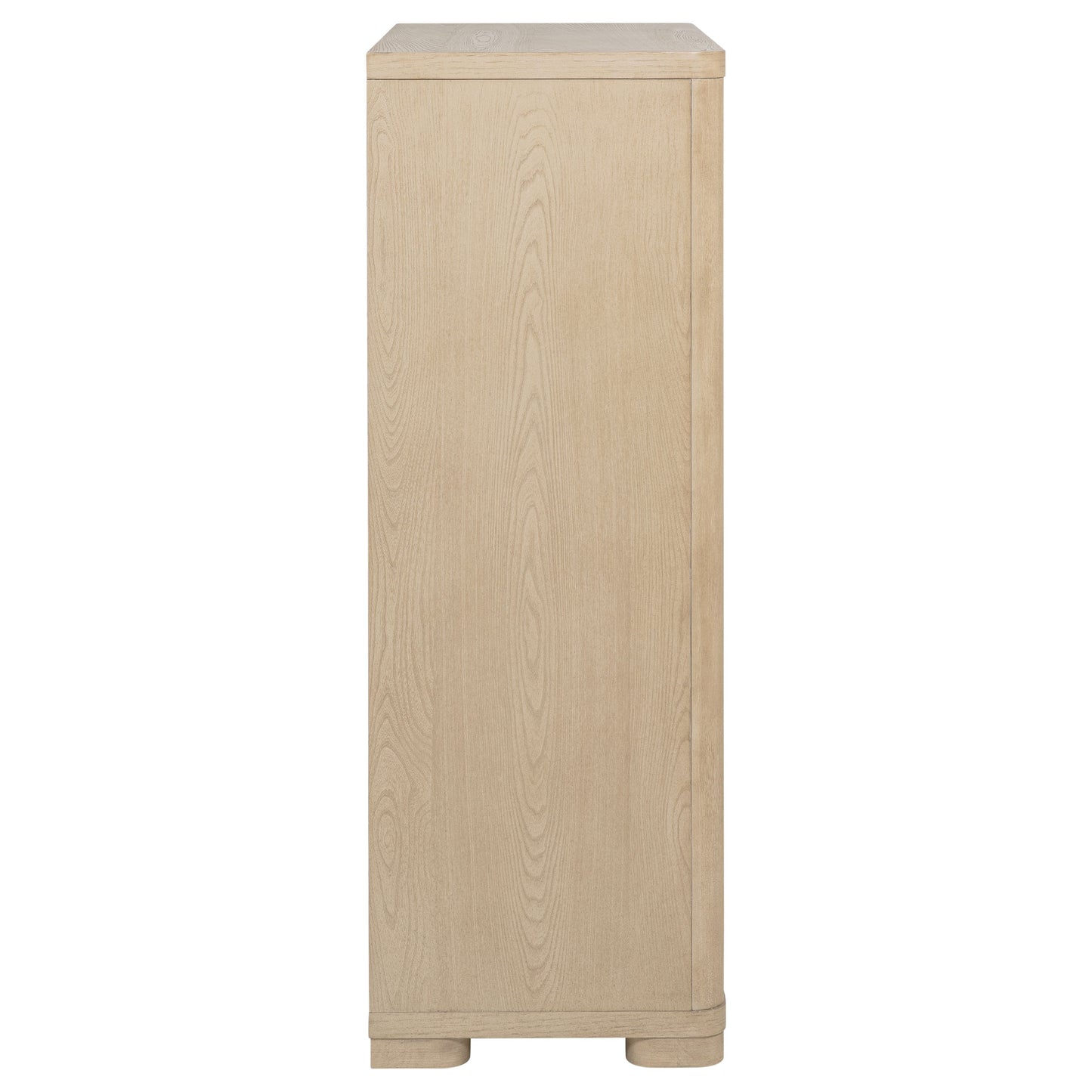 jodie 5-drawer bedroom chest of drawers light elm
