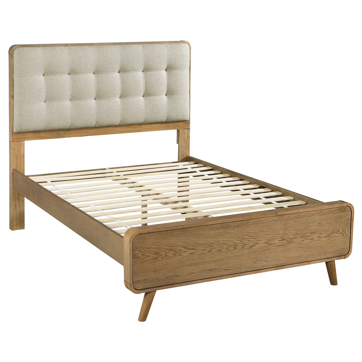 yamileth wood full platform bed light ash