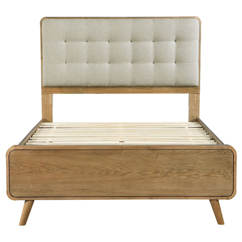 Yamileth Wood Full Platform Bed Light Ash