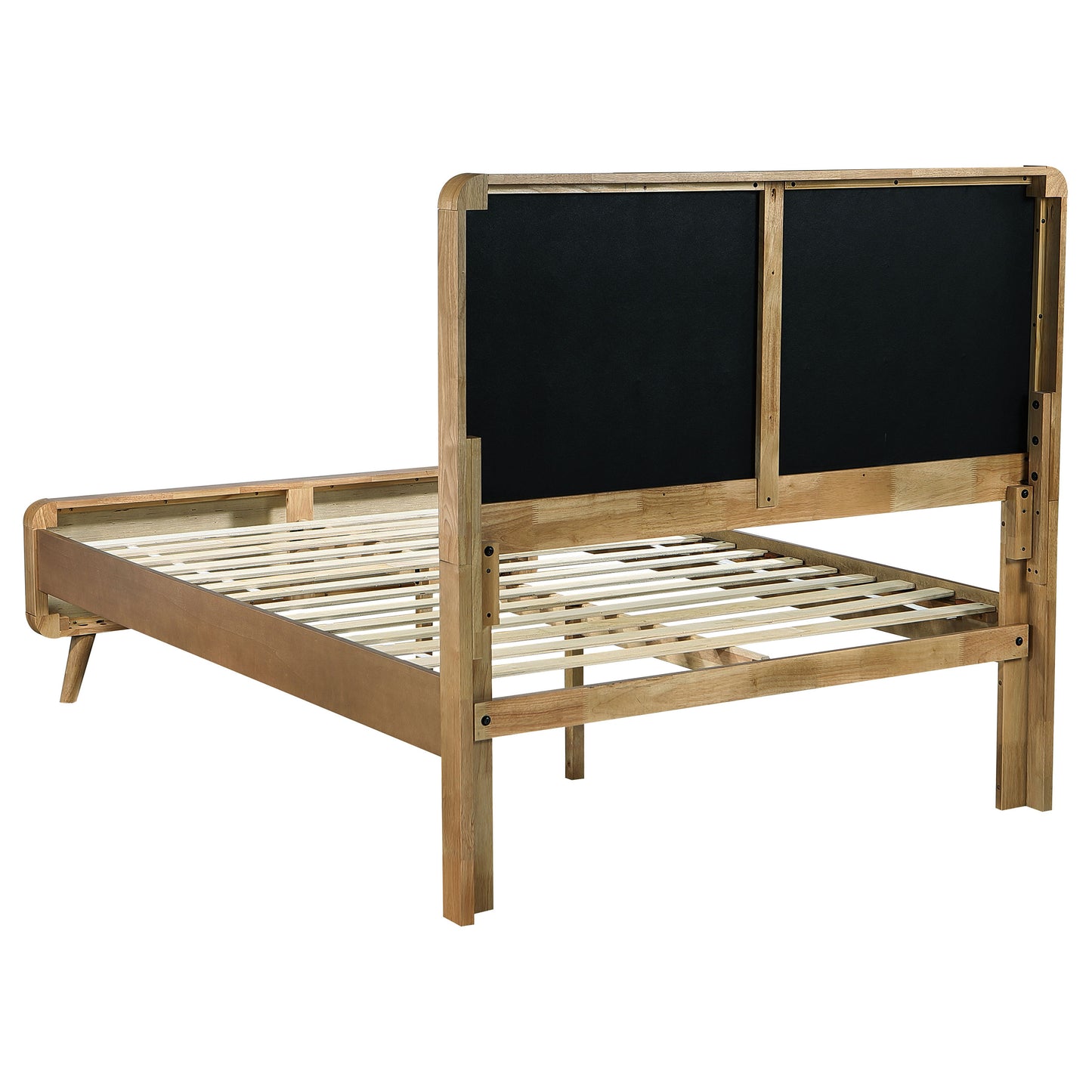 yamileth wood full platform bed light ash