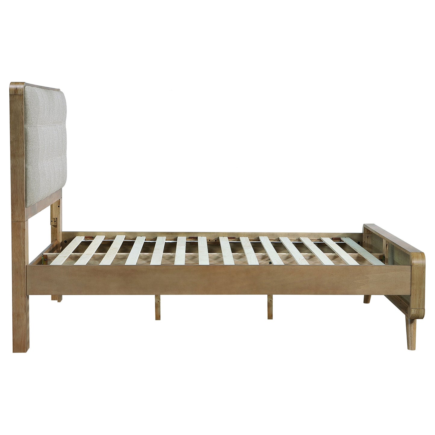 yamileth wood full platform bed light ash