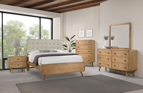 Yamileth 5-piece Queen Bedroom Set Light Ash