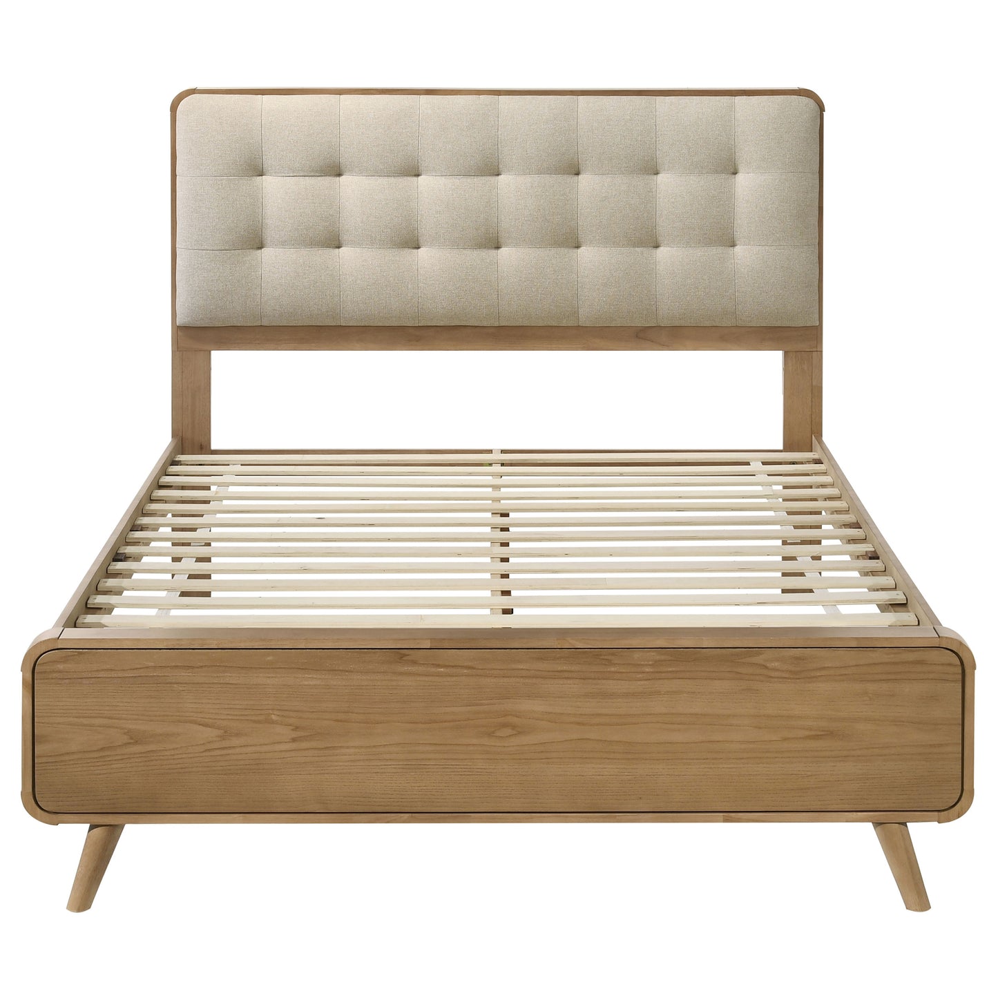 yamileth wood queen platform bed light ash