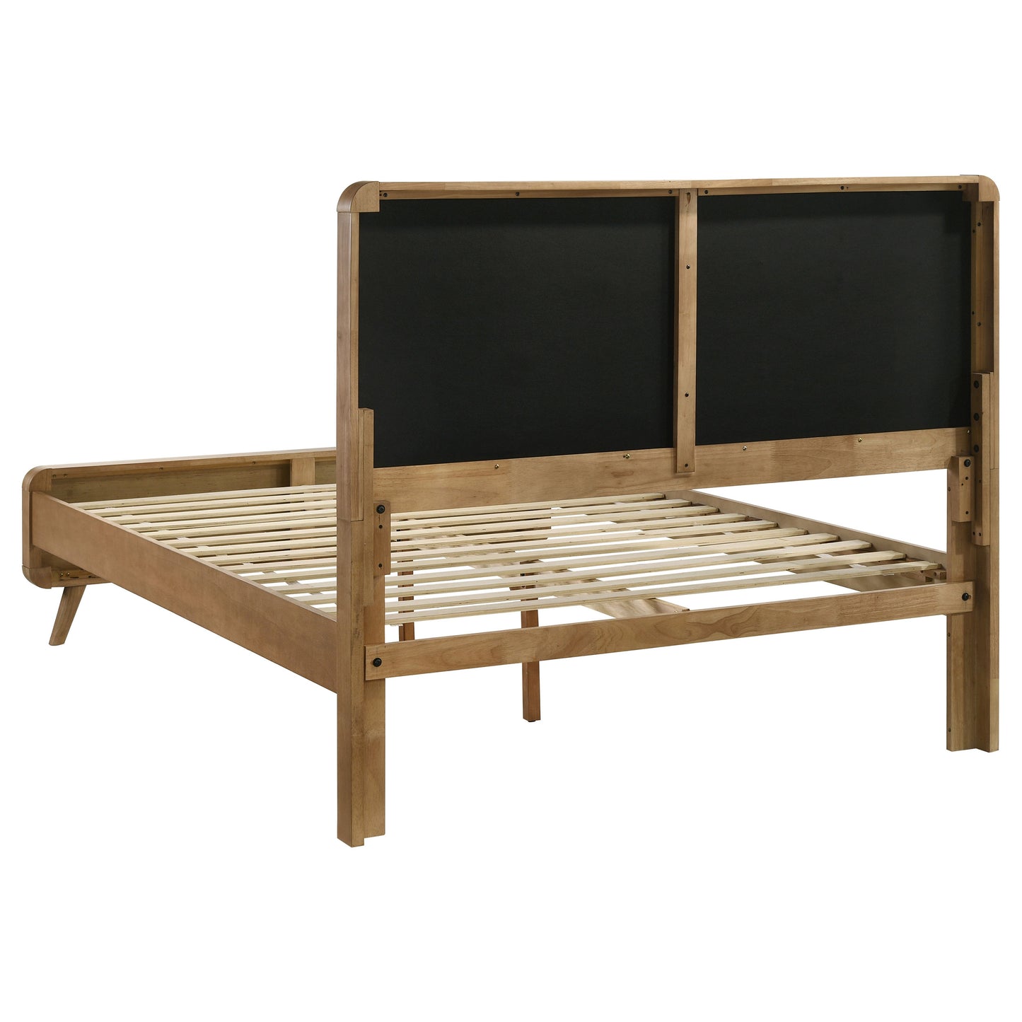 yamileth wood queen platform bed light ash