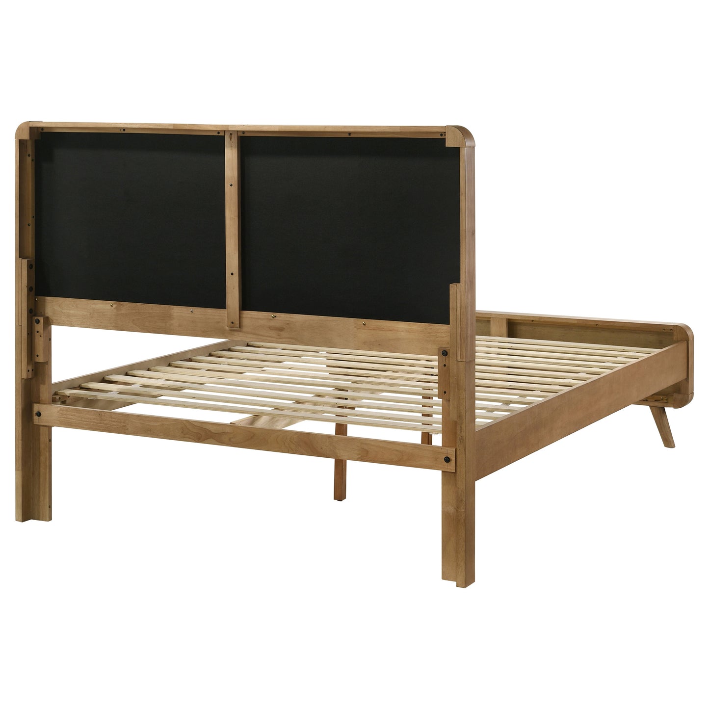 yamileth wood queen platform bed light ash
