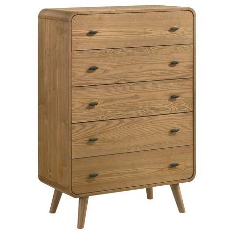 Yamileth 5-piece Twin Bedroom Set Light Ash