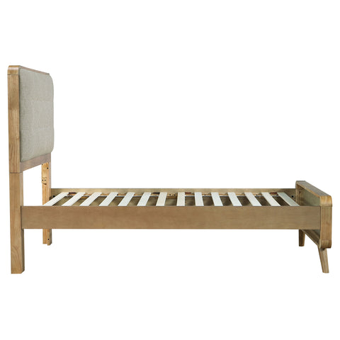 Yamileth Wood Twin Platform Bed Light Ash