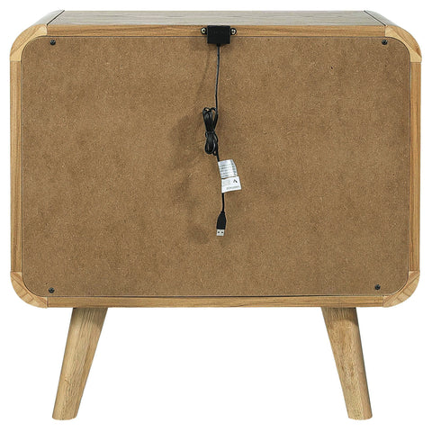 Yamileth 2-drawer Nightstand Bedside Table Light Ash