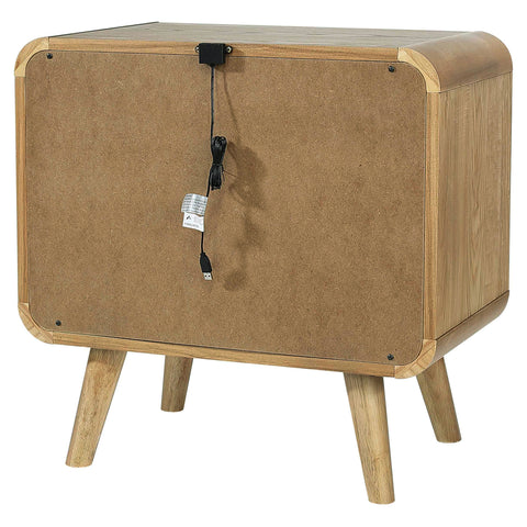 Yamileth 2-drawer Nightstand Bedside Table Light Ash